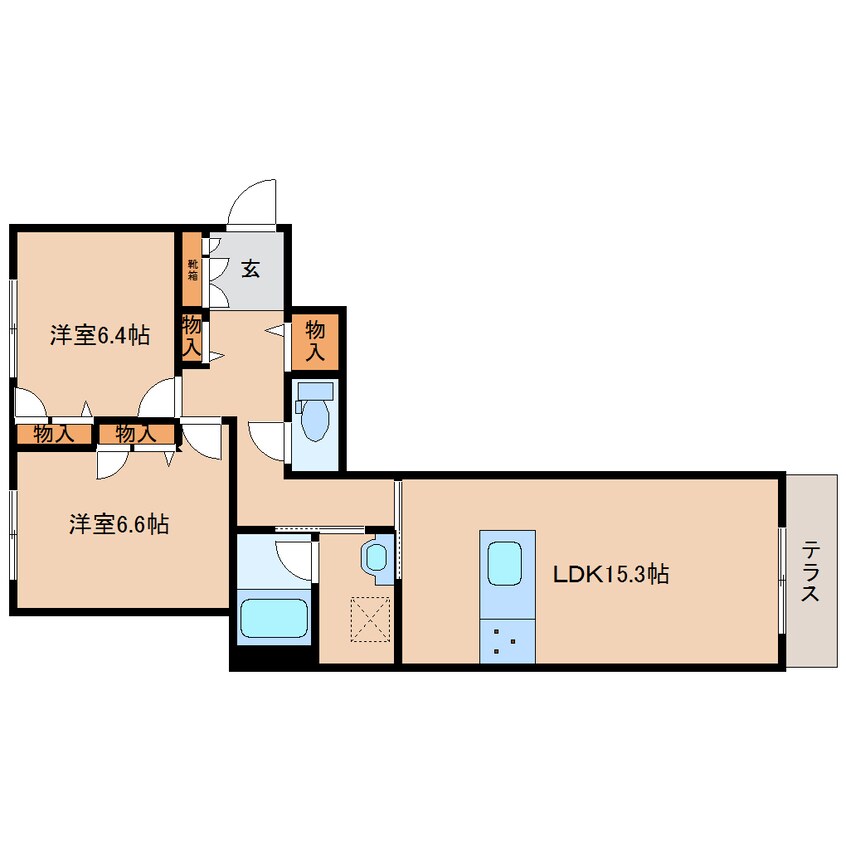 間取図 近鉄南大阪線/高田市駅 徒歩5分 1階 建築中