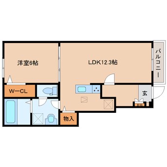 間取図 近鉄南大阪線/高田市駅 徒歩15分 1階 1年未満