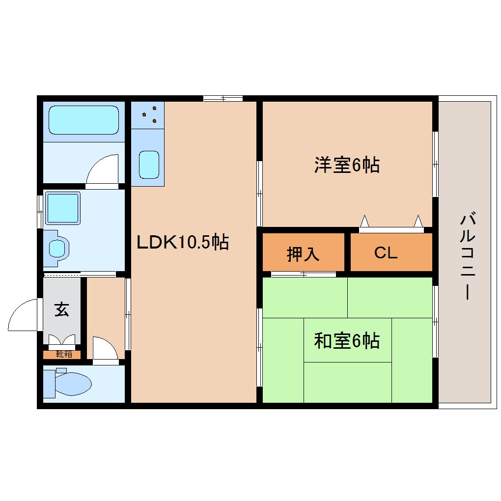 間取り図 和歌山線/五条駅 徒歩5分 3階 築24年