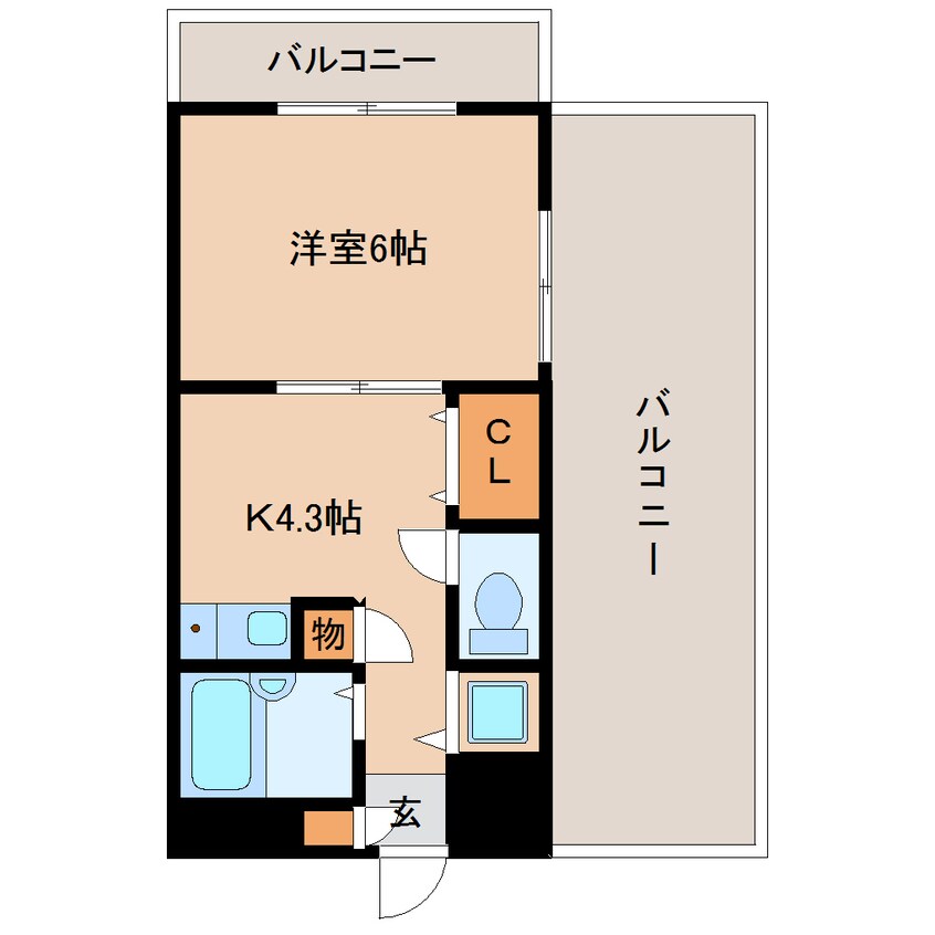 間取図 近鉄大阪線（近畿）/大和高田駅 徒歩8分 2階 築34年