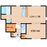 近鉄南大阪線/高田市駅 徒歩7分 1階 1年未満 1LDKの間取り