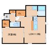 近鉄南大阪線/高田市駅 徒歩7分 1階 1年未満 1LDKの間取り