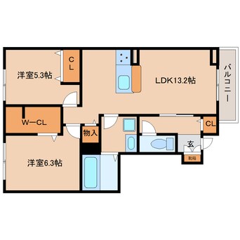 間取図 近鉄南大阪線/磐城駅 徒歩7分 1階 建築中
