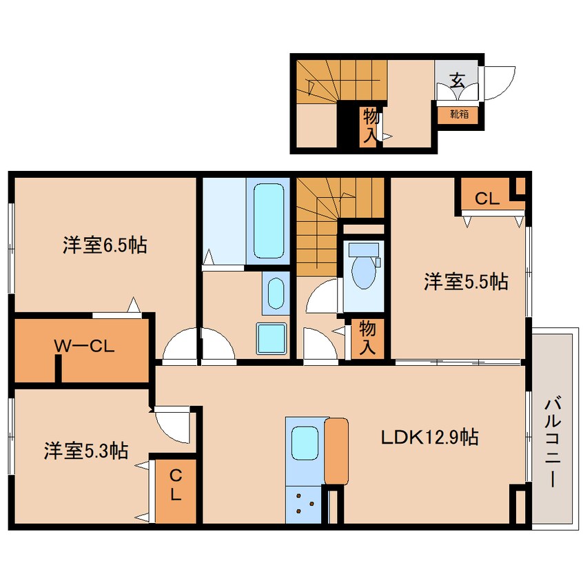 間取図 近鉄南大阪線/磐城駅 徒歩7分 2階 建築中
