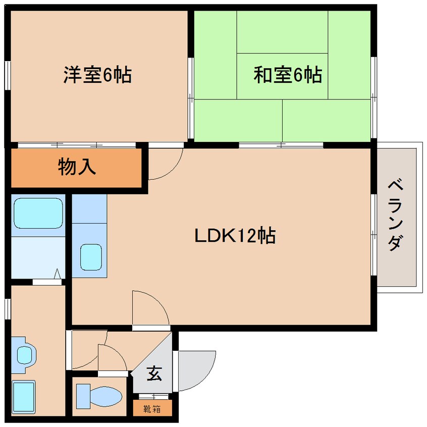 間取図 近鉄大阪線（近畿）/大和八木駅 徒歩8分 2階 築30年