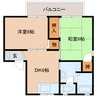 近鉄大阪線（近畿）/大和八木駅 徒歩9分 1階 築28年 2DKの間取り