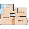 近鉄南大阪線/橿原神宮前駅 徒歩8分 1階 築35年 2LDKの間取り