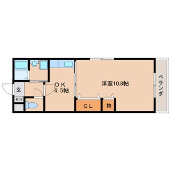 間取図 近鉄橿原線/橿原神宮前駅 徒歩7分 1階 築22年