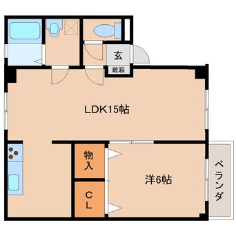 間取図 近鉄大阪線（近畿）/耳成駅 徒歩3分 1階 築37年