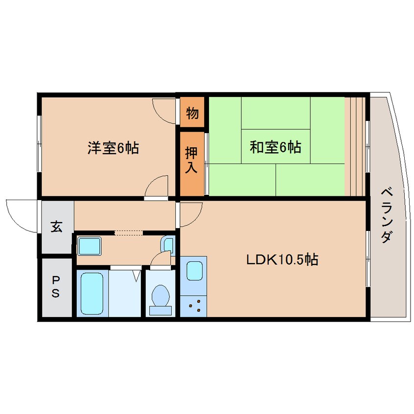 間取図 近鉄橿原線/田原本駅 徒歩5分 3階 築23年