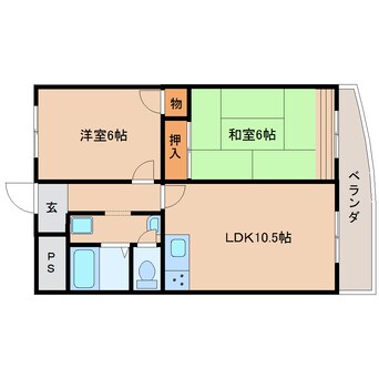 間取図 近鉄橿原線/田原本駅 徒歩5分 5階 築24年