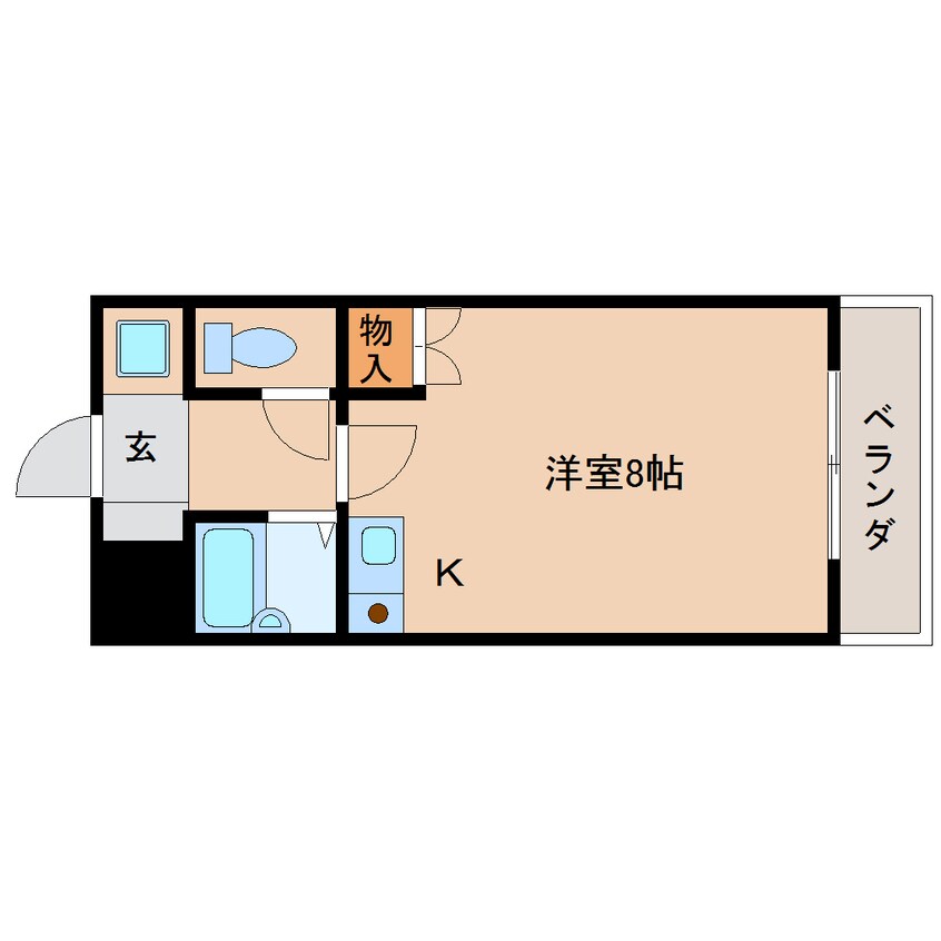 間取図 近鉄大阪線（近畿）/大和八木駅 徒歩10分 2階 築28年