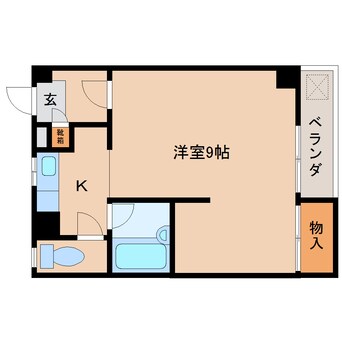 間取図 近鉄大阪線（近畿）/大和八木駅 徒歩20分 3階 築37年