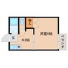 近鉄橿原線/橿原神宮前駅 徒歩8分 2階 築36年 1Kの間取り