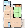 近鉄大阪線（近畿）/大和八木駅 徒歩12分 2階 築29年 2LDKの間取り