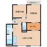 近鉄大阪線（近畿）/大和八木駅 徒歩5分 2階 築36年 2LDKの間取り