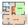 近鉄橿原線/新ノ口駅 徒歩5分 1階 築30年 1LDKの間取り