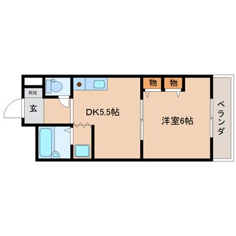 間取図 近鉄橿原線/新ノ口駅 徒歩4分 2階 築26年