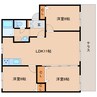近鉄橿原線/畝傍御陵前駅 徒歩7分 1階 築31年 3LDKの間取り