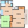 近鉄南大阪線/岡寺駅 徒歩4分 1階 築30年 3DKの間取り