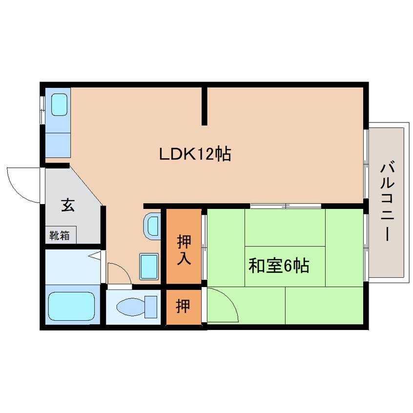 間取図 近鉄橿原線/橿原神宮前駅 徒歩8分 2階 築34年