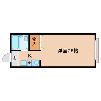 間取図 近鉄大阪線（近畿）/真菅駅 徒歩3分 1階 築31年