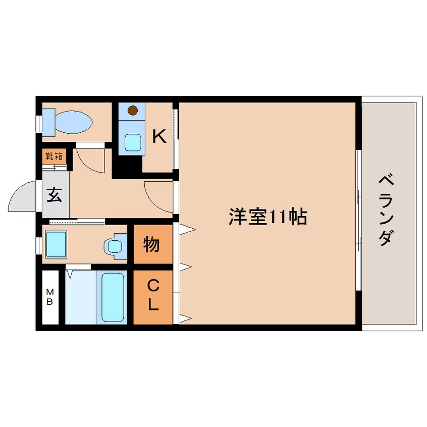 間取図 近鉄橿原線/畝傍御陵前駅 徒歩6分 5階 築28年