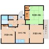 近鉄橿原線/橿原神宮前駅 徒歩12分 2階 築26年 3DKの間取り