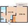 近鉄大阪線（近畿）/真菅駅 徒歩8分 2階 築25年 1DKの間取り