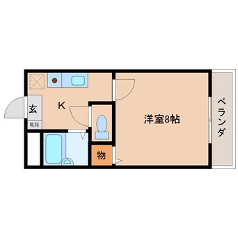 間取図 近鉄大阪線（近畿）/大和八木駅 徒歩9分 2階 築26年