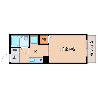 間取図 近鉄大阪線（近畿）/大和八木駅 徒歩13分 2階 築35年
