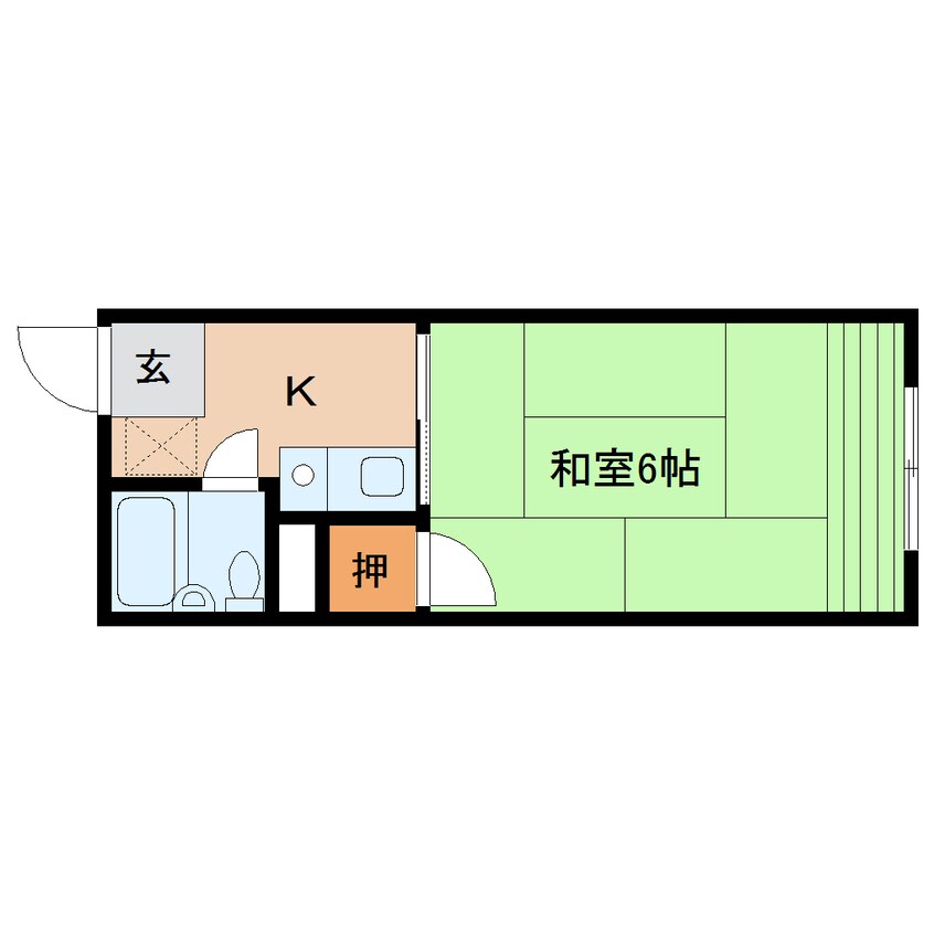 間取図 近鉄橿原線/橿原神宮前駅 徒歩4分 1階 築39年