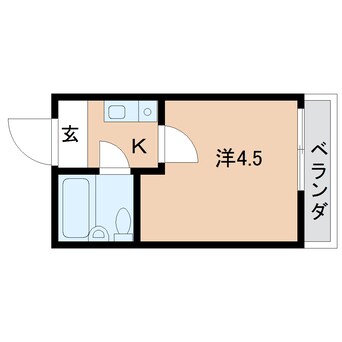 間取図 近鉄橿原線/橿原神宮前駅 徒歩5分 8階 築32年