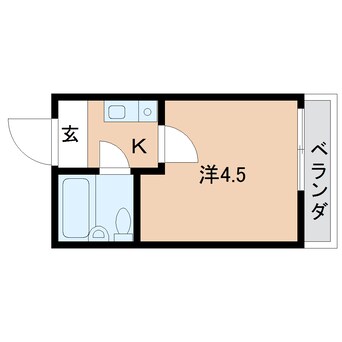 間取図 近鉄橿原線/橿原神宮前駅 徒歩5分 8階 築32年