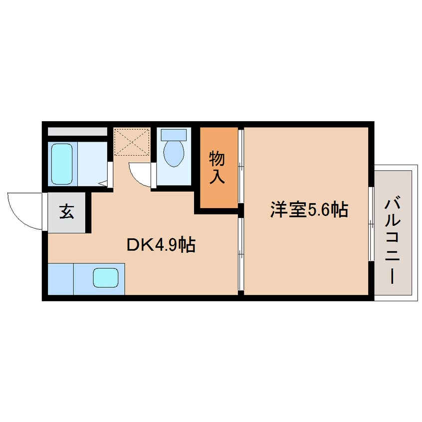 間取図 近鉄橿原線/八木西口駅 徒歩12分 2階 築31年