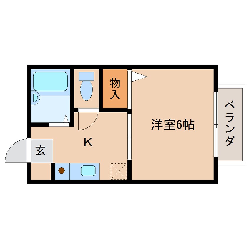 間取図 近鉄橿原線/新ノ口駅 徒歩5分 2階 築27年