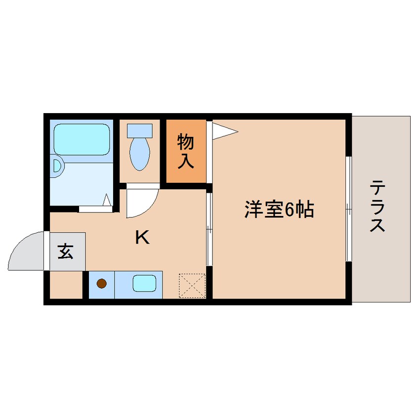 間取図 近鉄橿原線/新ノ口駅 徒歩5分 1階 築27年