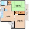 近鉄南大阪線/坊城駅 徒歩6分 2階 築29年 2DKの間取り