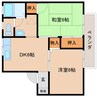 近鉄南大阪線/坊城駅 徒歩6分 2階 築29年 2DKの間取り