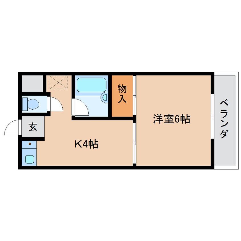 間取図 近鉄橿原線/畝傍御陵前駅 徒歩5分 2階 築35年