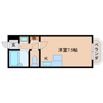 間取図 近鉄南大阪線/橿原神宮前駅 徒歩3分 1階 築29年