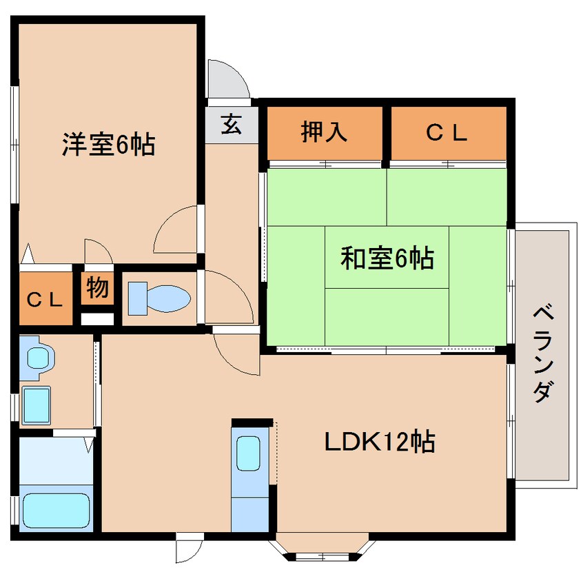 間取図 近鉄南大阪線/壺阪山駅 徒歩11分 2階 築25年