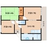 近鉄橿原線/畝傍御陵前駅 徒歩5分 1階 築32年 3DKの間取り