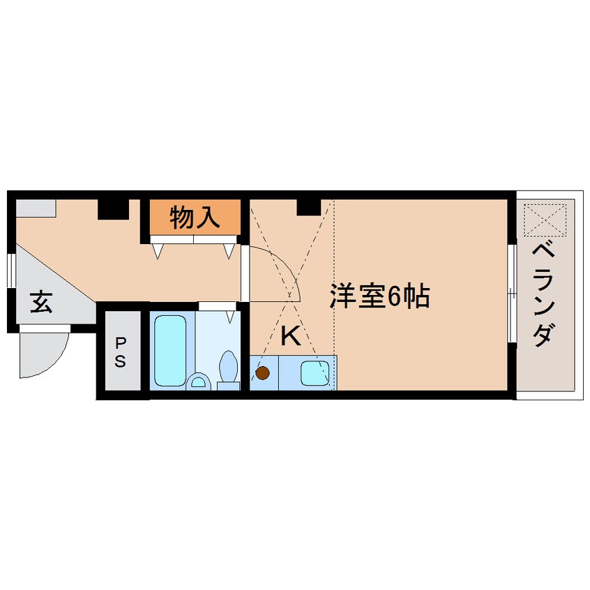 間取図 近鉄大阪線（近畿）/大和八木駅 徒歩7分 3階 築31年