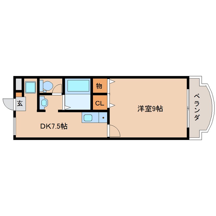 間取図 近鉄橿原線/新ノ口駅 徒歩1分 4階 築26年