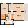近鉄南大阪線/岡寺駅 徒歩3分 1階 築23年 2LDKの間取り