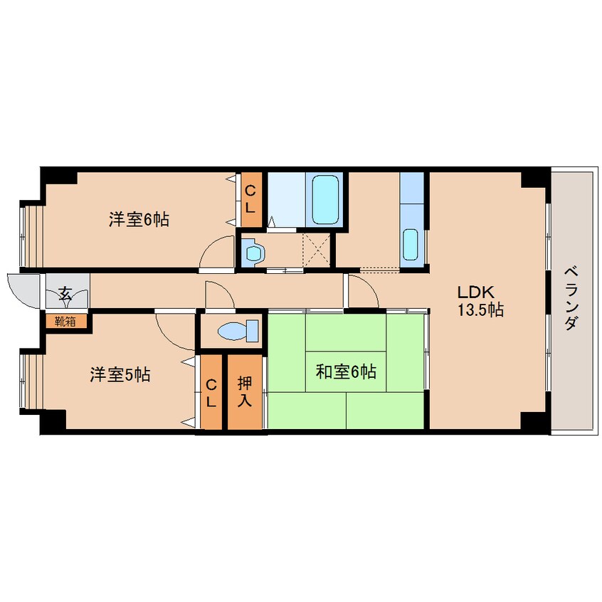 間取図 近鉄大阪線（近畿）/大和八木駅 徒歩6分 4階 築23年