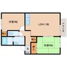 近鉄橿原線/田原本駅 徒歩15分 2階 築25年 2LDKの間取り