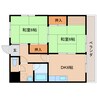 近鉄大阪線（近畿）/大和八木駅 徒歩17分 3階 築37年 2DKの間取り