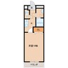 近鉄橿原線/八木西口駅 徒歩15分 2階 築22年 1Kの間取り